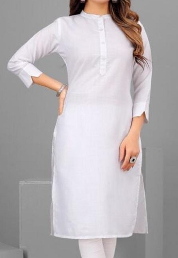 White cotton 2025 kurtis design